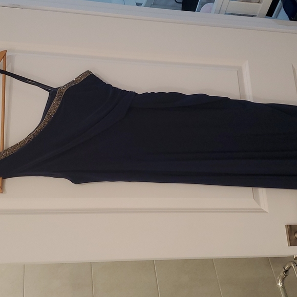 🎀ADRIANNA PAPELL 🎀 Navy Blue Dress - Picture 3 of 5